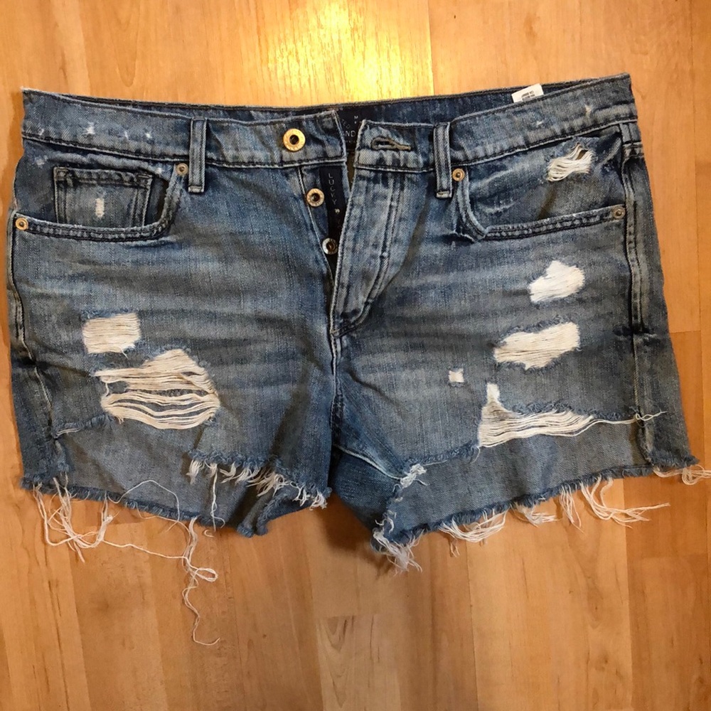 Lucky Brand distressed jean shorts